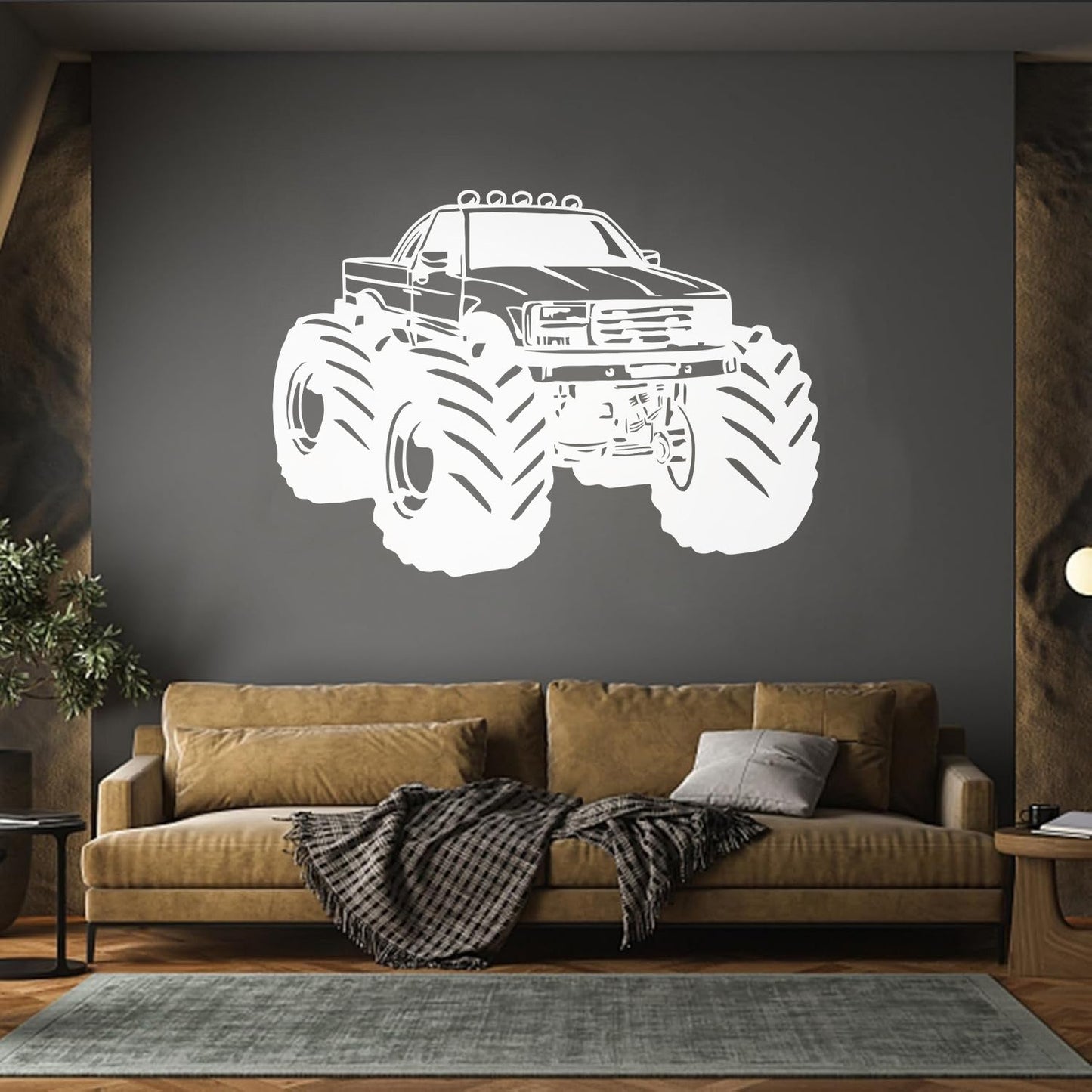 Monster Truck Car Son Garage Wall Decals Pvc Art Mural Painting