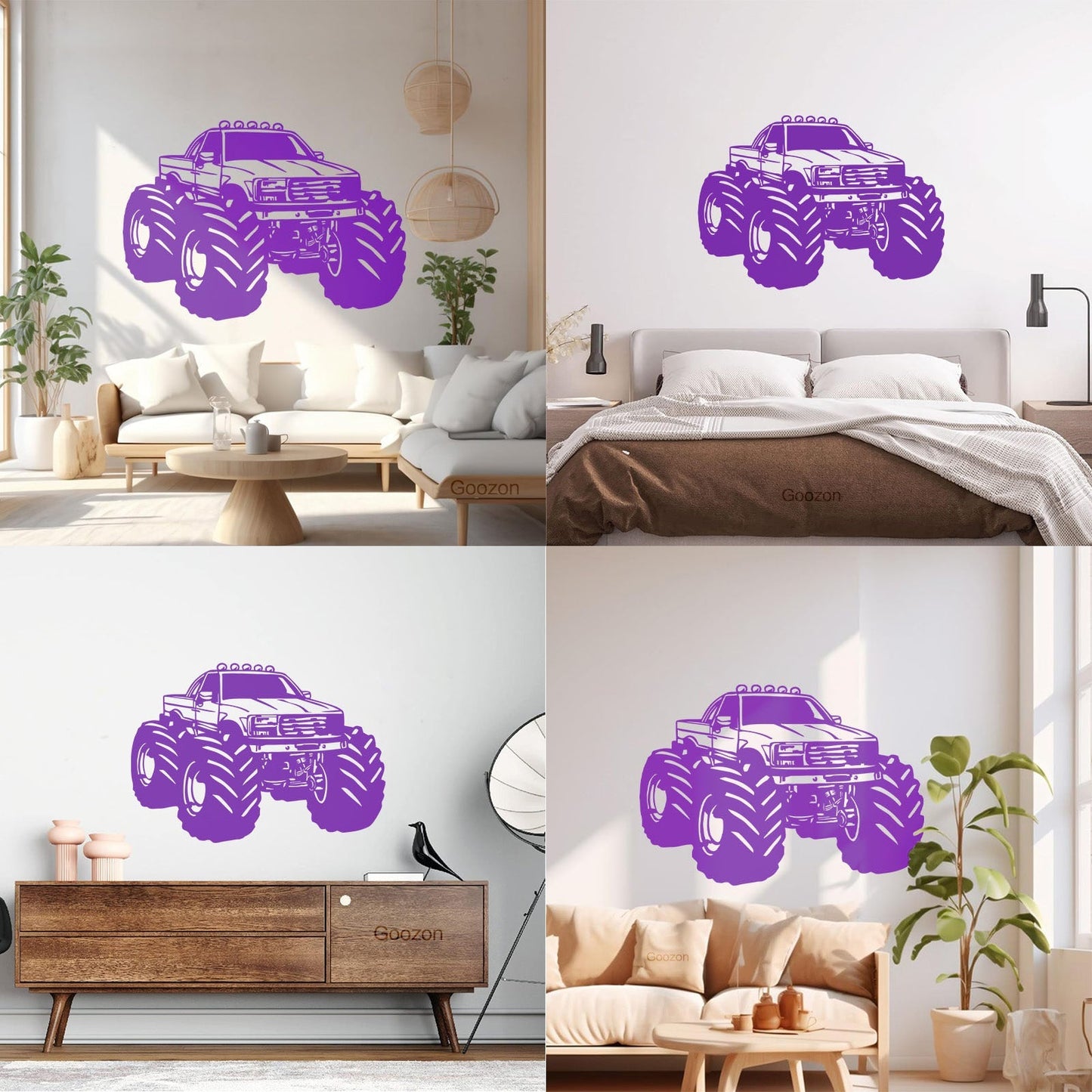 Monster Truck Car Son Garage Wall Decals Pvc Art Mural Painting