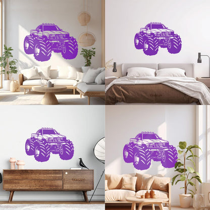 Monster Truck Car Son Garage Wall Decals Pvc Art Mural Painting