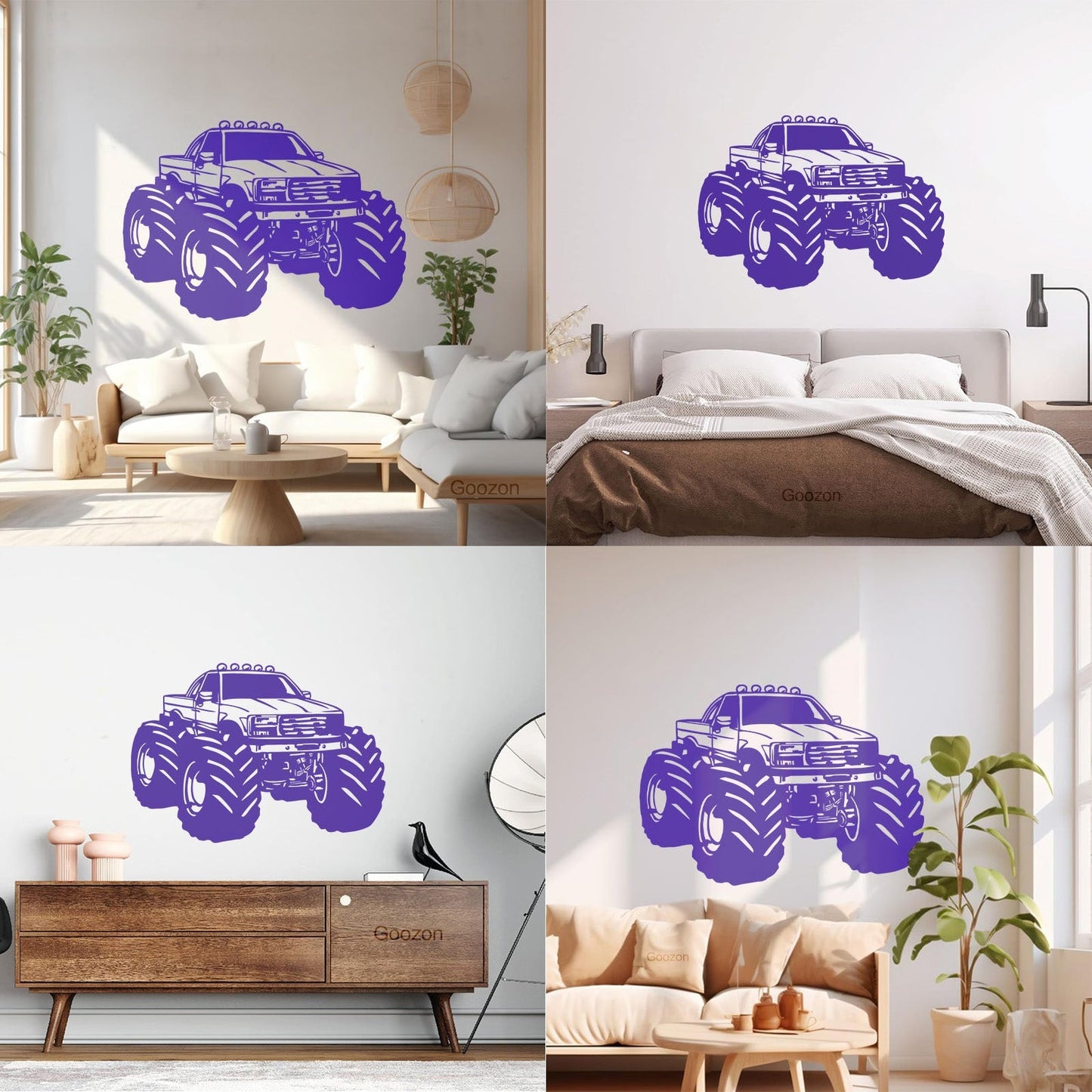 Monster Truck Car Son Garage Wall Decals Pvc Art Mural Painting