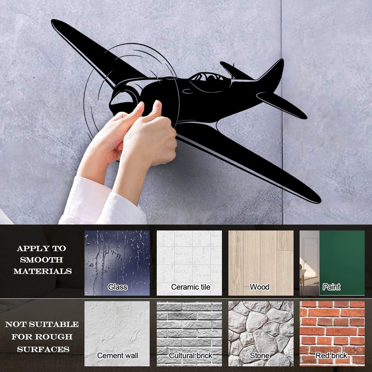 Aircraft Airplane Plane Pilot Aviator Lettering Stickers Equipped With Transfer Film Kit