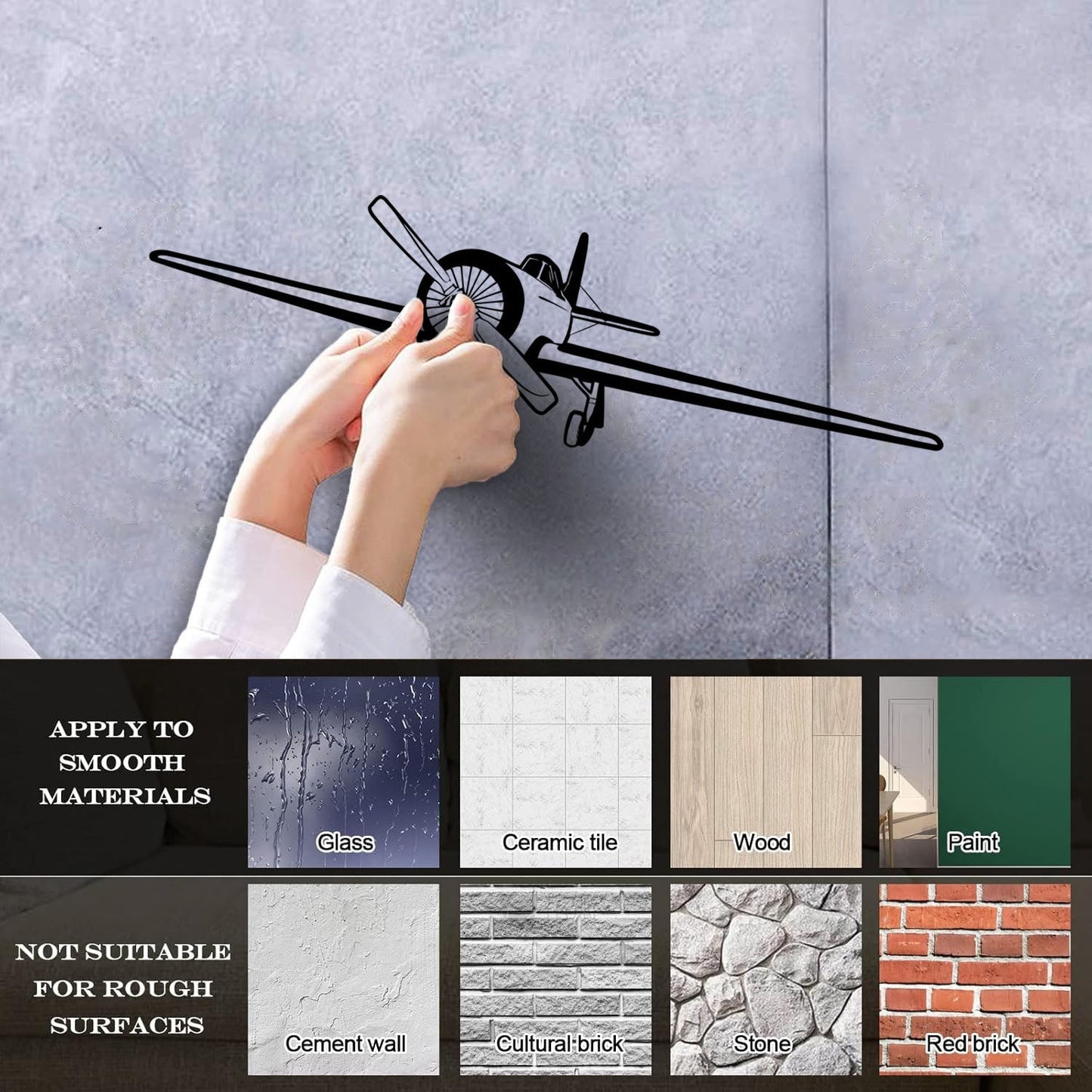 Wall Decals Paster Paper Aircraft Airplane Plane Pilot Children'S Easy Installation