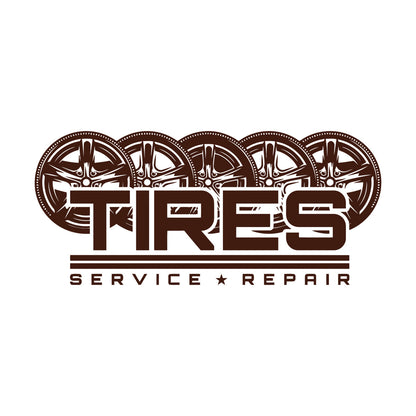 Mural And Wall Vinyl Decal Auto Racing Tires Wheel Service Repair Garage Multiple Size Options