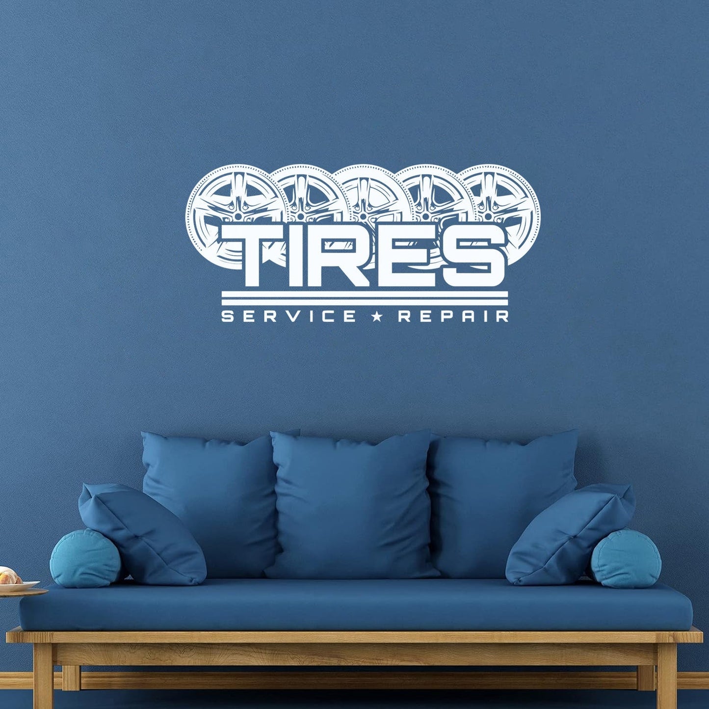 Mural And Wall Vinyl Decal Auto Racing Tires Wheel Service Repair Garage Multiple Size Options