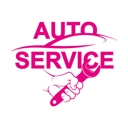 Wall Stickers Auto Service Wrench Repair Garage Can Modify And Add Information