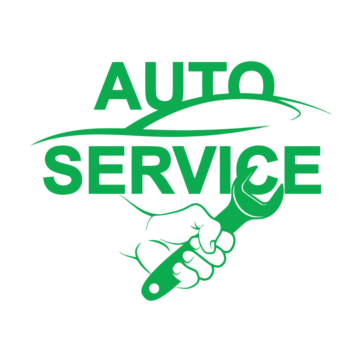 Wall Stickers Auto Service Wrench Repair Garage Can Modify And Add Information