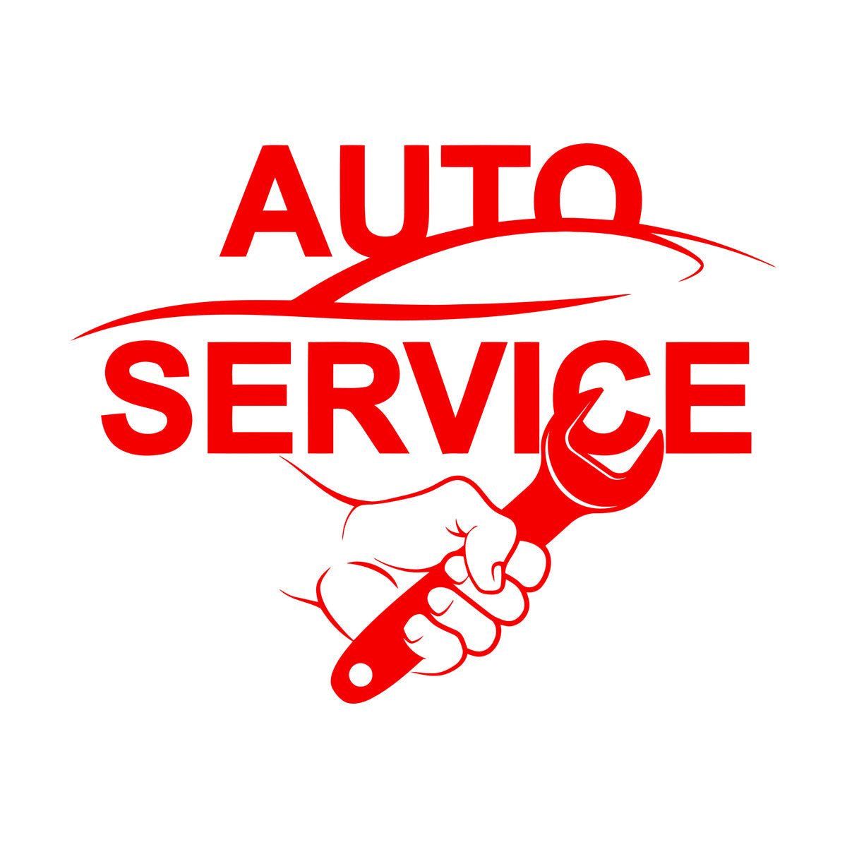 Wall Stickers Auto Service Wrench Repair Garage Can Modify And Add Information