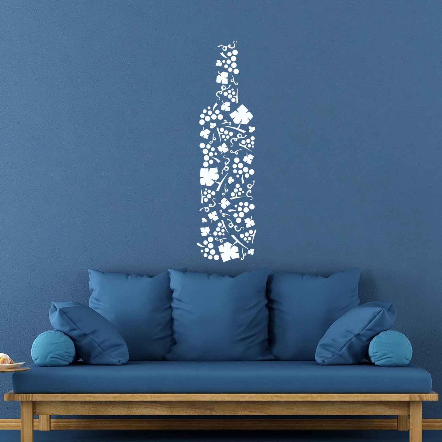 Vinyl Art Sticker Bar Shop Restaurant Business Wine Silhouette Grape Wall Beautification