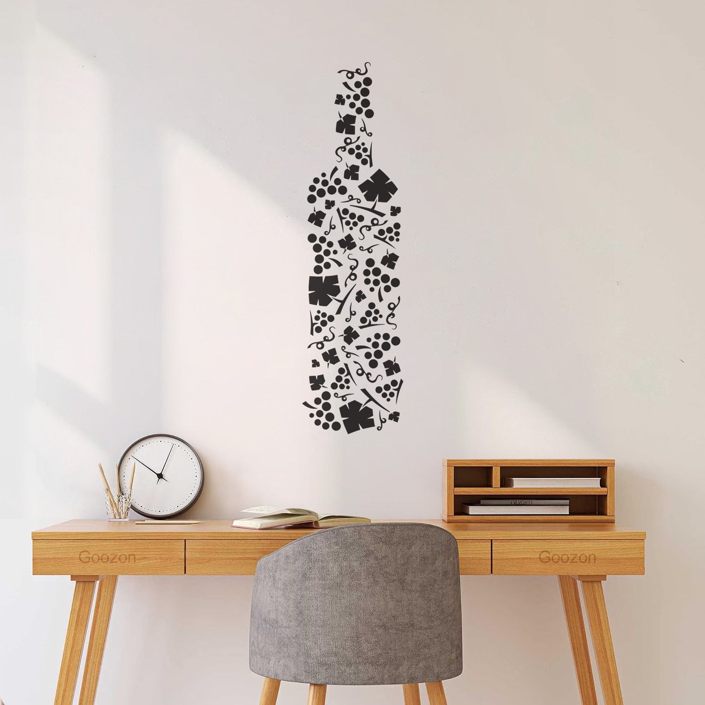 Vinyl Art Sticker Bar Shop Restaurant Business Wine Silhouette Grape Wall Beautification