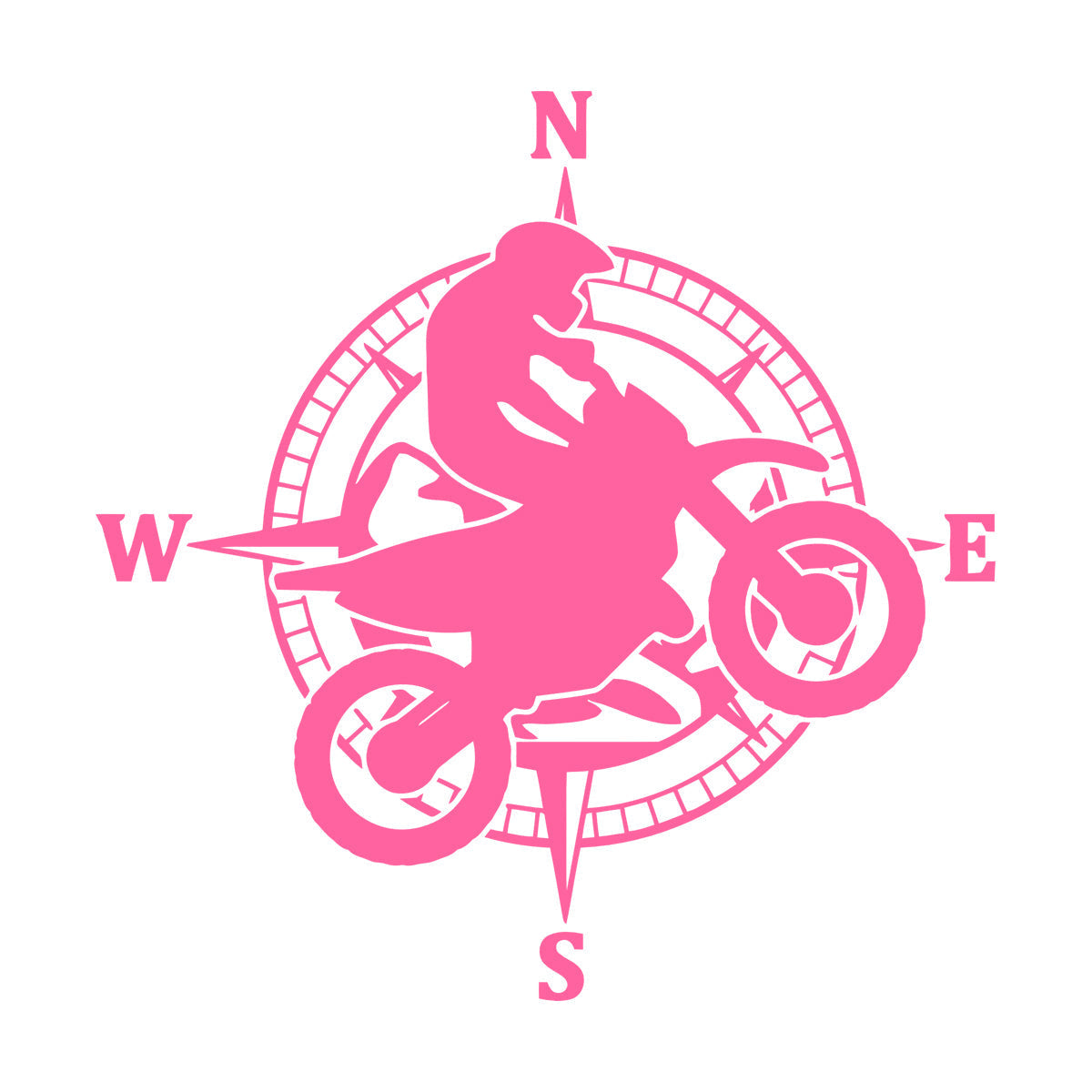 Lettering Stickers Bike Rider Cyclist Vehicle Motorcycle Compass Store Decoration