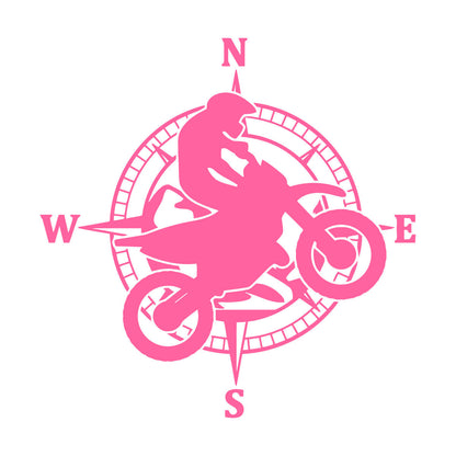 Lettering Stickers Bike Rider Cyclist Vehicle Motorcycle Compass Store Decoration