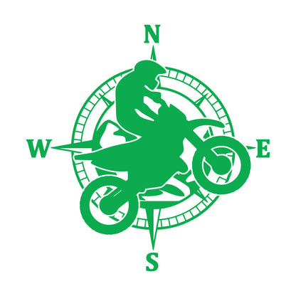 Lettering Stickers Bike Rider Cyclist Vehicle Motorcycle Compass Store Decoration
