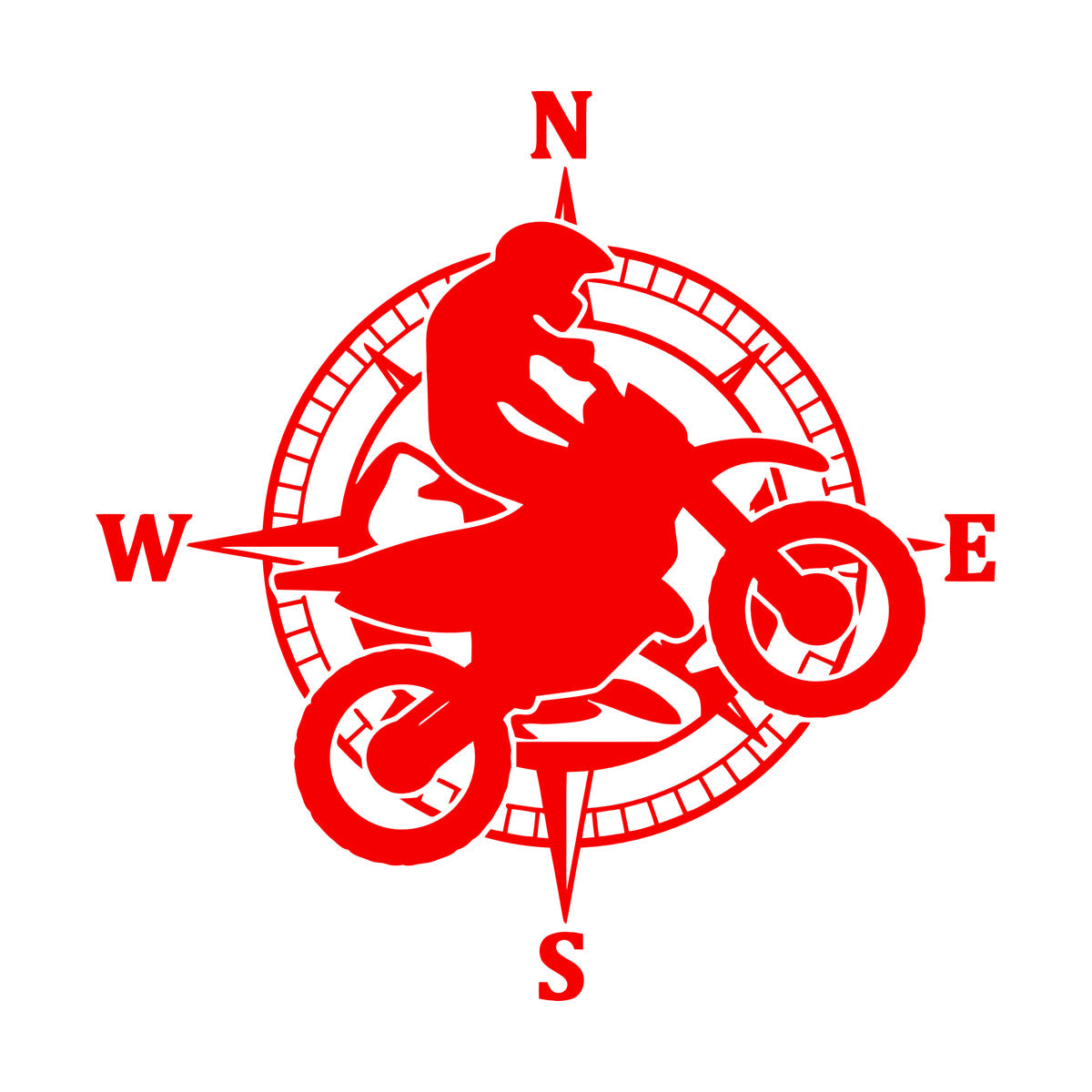 Lettering Stickers Bike Rider Cyclist Vehicle Motorcycle Compass Store Decoration