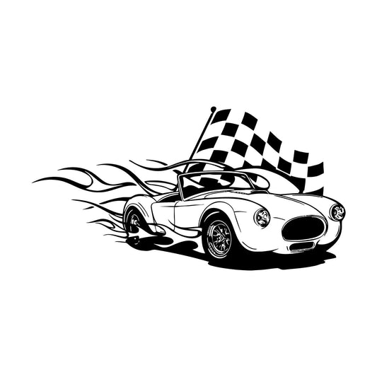 Lettering Stickers Classic Retro Car Vintage Go Kart Frames Car Body Decoration