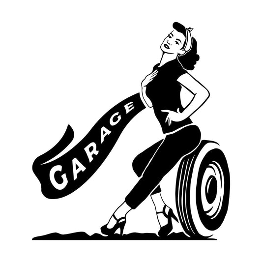 Fine Carving Decals Female Lady Queen Garage Vintage Pin Woman Art Mural Painting