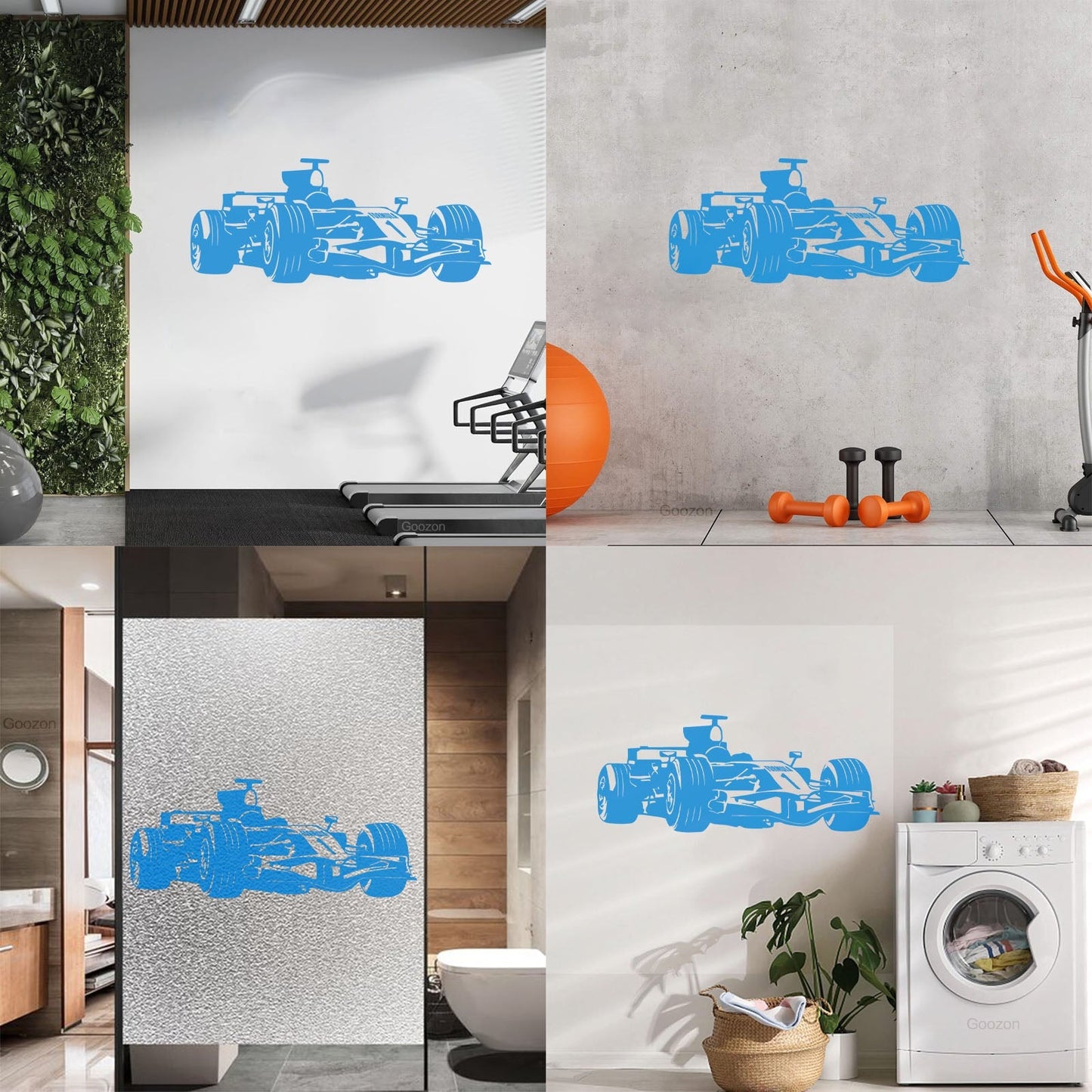 Vinyl Wall Stickers Open Wheel Car Race Garage Children'S Boy Wall Beautification