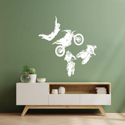 Wall Decals Freestyle Motocross Motorcycle Racer Extreme Sports Car Body Decoration