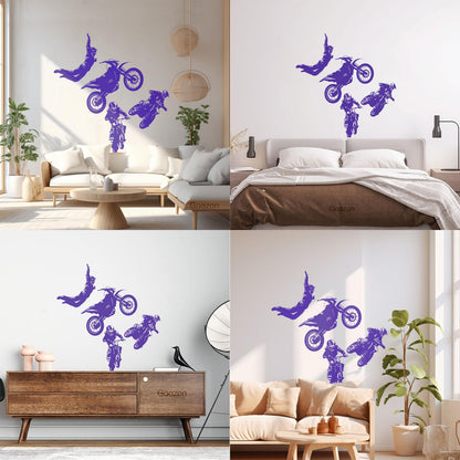Wall Decals Freestyle Motocross Motorcycle Racer Extreme Sports Car Body Decoration
