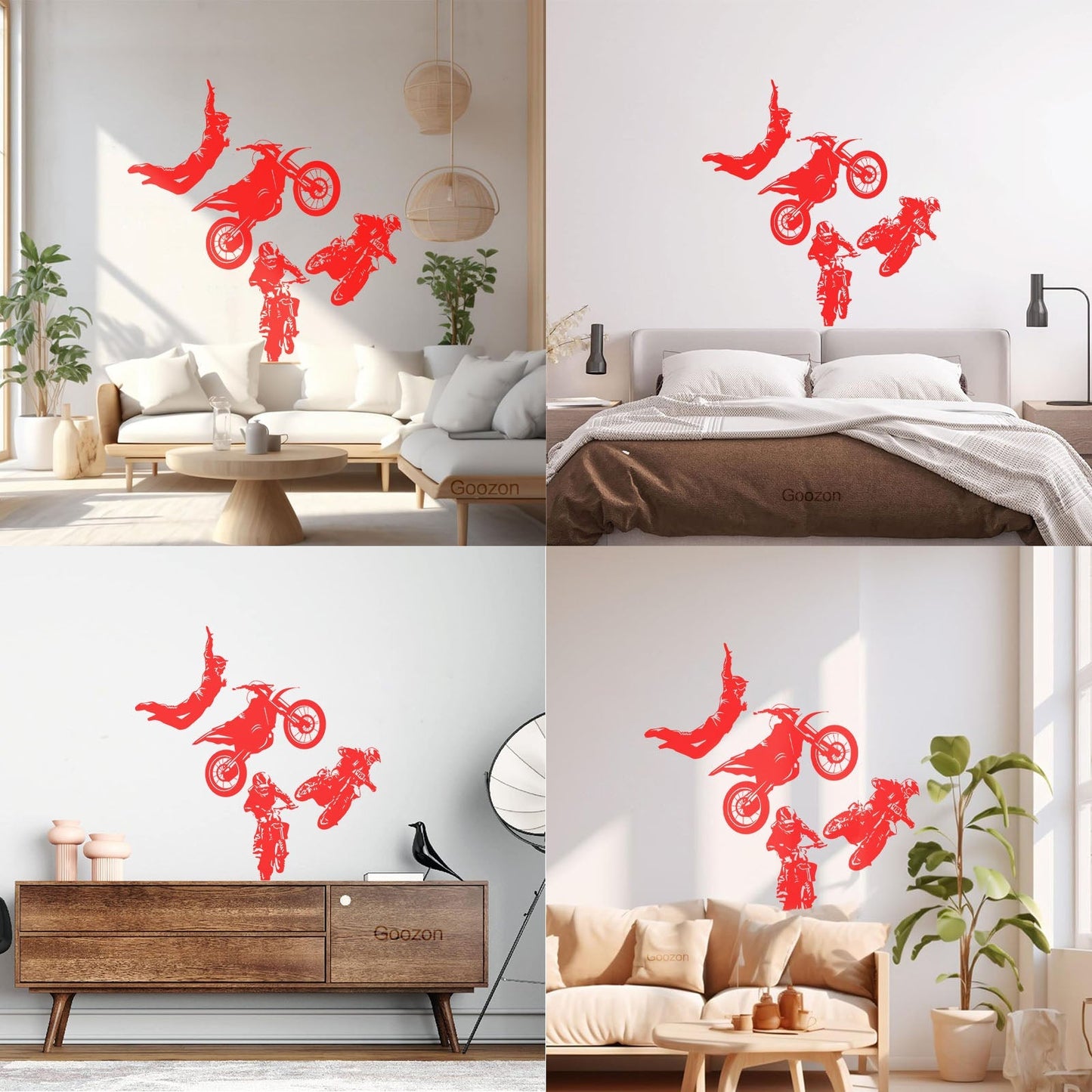 Wall Decals Freestyle Motocross Motorcycle Racer Extreme Sports Car Body Decoration