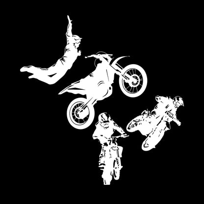 Wall Decals Freestyle Motocross Motorcycle Racer Extreme Sports Car Body Decoration