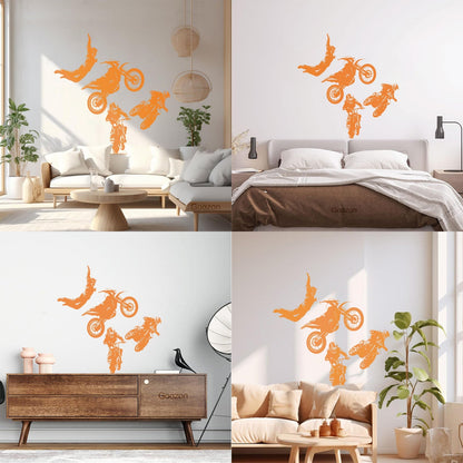 Wall Decals Freestyle Motocross Motorcycle Racer Extreme Sports Car Body Decoration