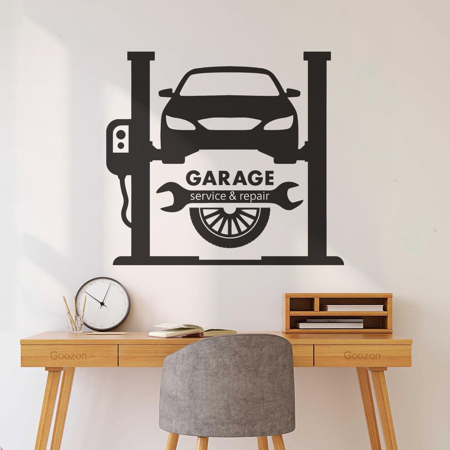Wall Stickers Paster Paper Garage Auto Service Repair Car Racing Wheel Tattoo Culture