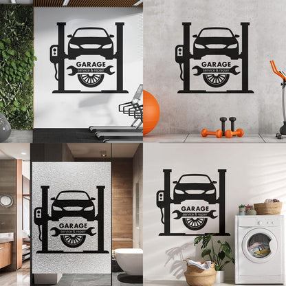 Wall Stickers Paster Paper Garage Auto Service Repair Car Racing Wheel Tattoo Culture