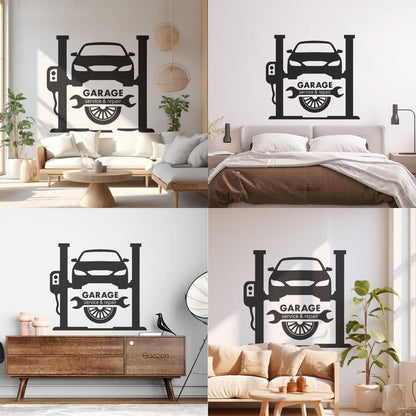 Wall Stickers Paster Paper Garage Auto Service Repair Car Racing Wheel Tattoo Culture