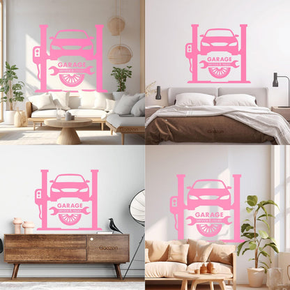 Wall Stickers Paster Paper Garage Auto Service Repair Car Racing Wheel Tattoo Culture