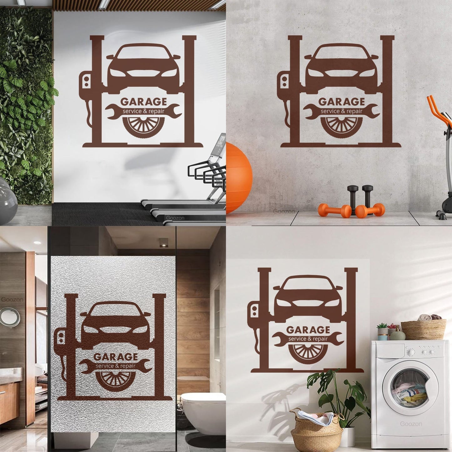 Wall Stickers Paster Paper Garage Auto Service Repair Car Racing Wheel Tattoo Culture