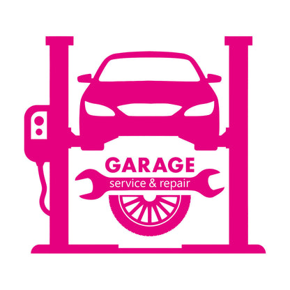 Wall Stickers Paster Paper Garage Auto Service Repair Car Racing Wheel Tattoo Culture