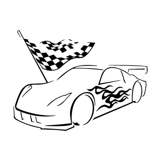 Wall Vinyl Sticker Decor Garage Car Racing Racer Removable Without Leaving Glue