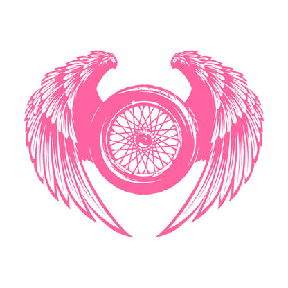 Garage Wheel Wings Driver Car Repair Fine Carving Decals Multi Color Selection