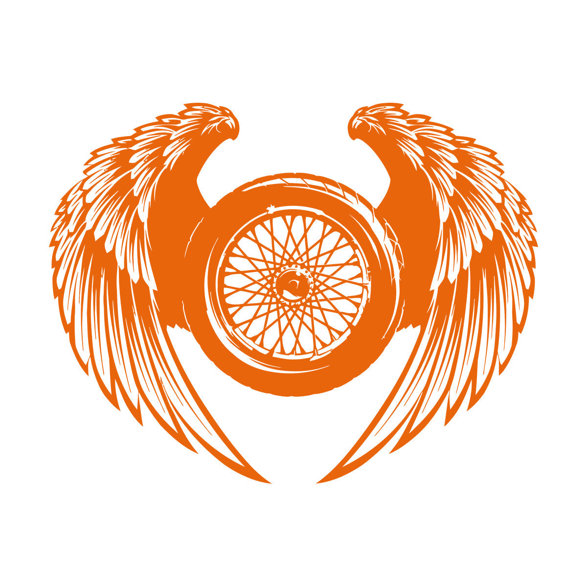 Garage Wheel Wings Driver Car Repair Fine Carving Decals Multi Color Selection