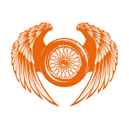 Garage Wheel Wings Driver Car Repair Fine Carving Decals Multi Color Selection