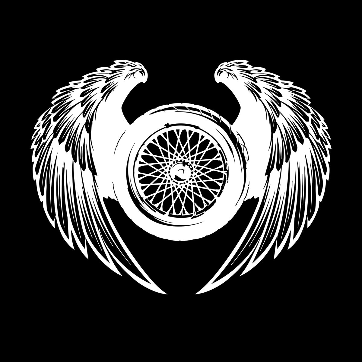 Garage Wheel Wings Driver Car Repair Fine Carving Decals Multi Color Selection