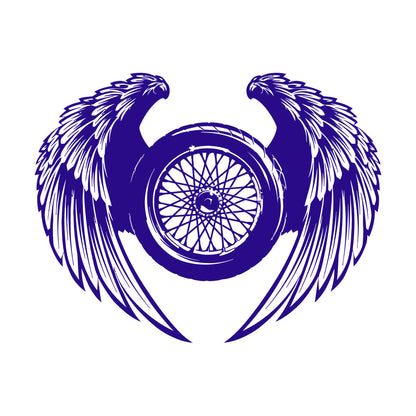 Garage Wheel Wings Driver Car Repair Fine Carving Decals Multi Color Selection