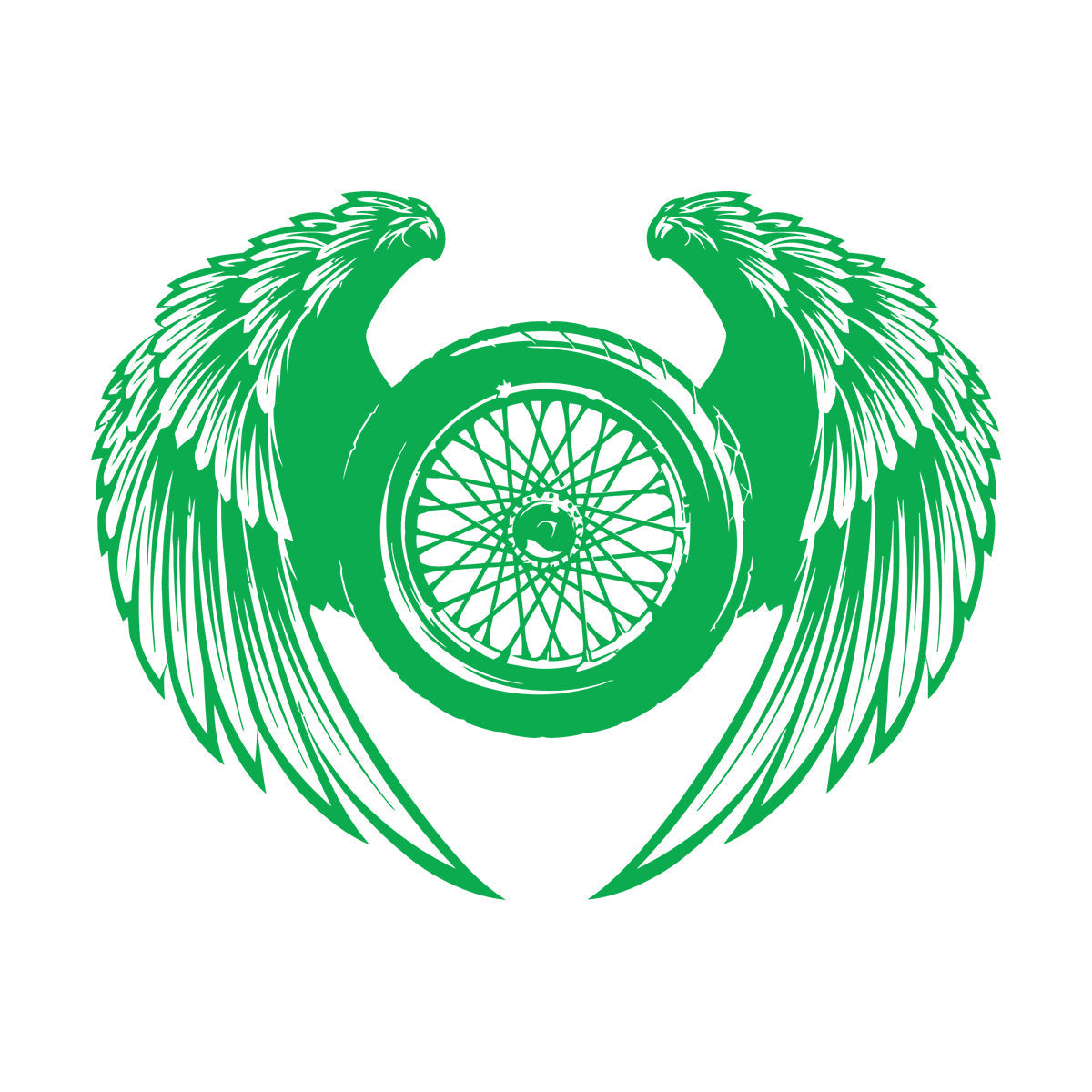 Garage Wheel Wings Driver Car Repair Fine Carving Decals Multi Color Selection