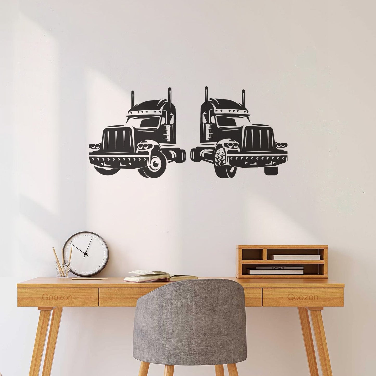 Heavy Equipment Driver Truck Auto Service Garage Wall Decals Paster Paper It Won'T Fall Off