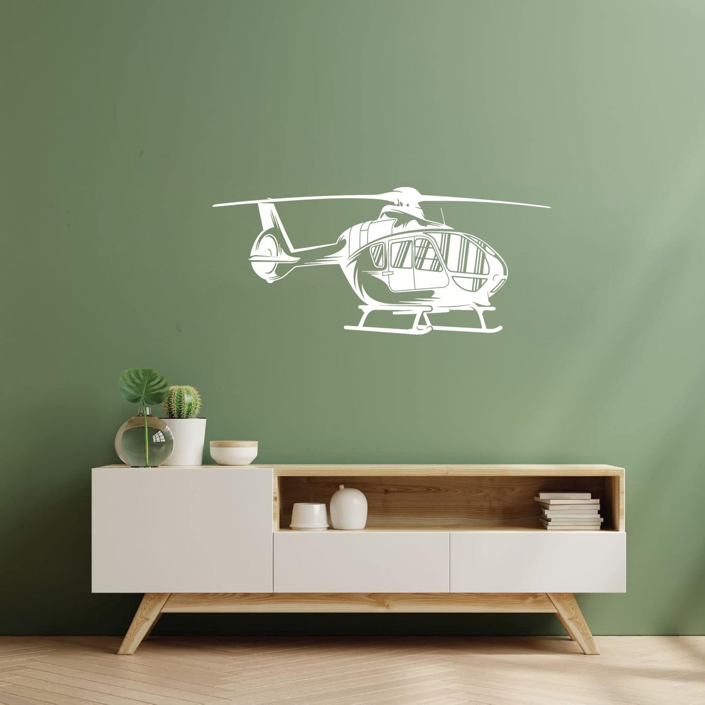Vinyl Wall Stickers Helicopter Air Boys Kids Aviation Personalized Customization