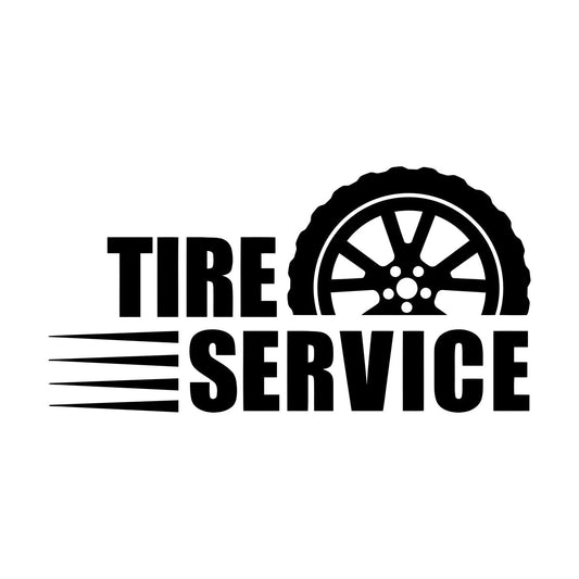 Wall Decals Lettering Tire Service Garage Wheel Repair Car Can Modify And Add Information