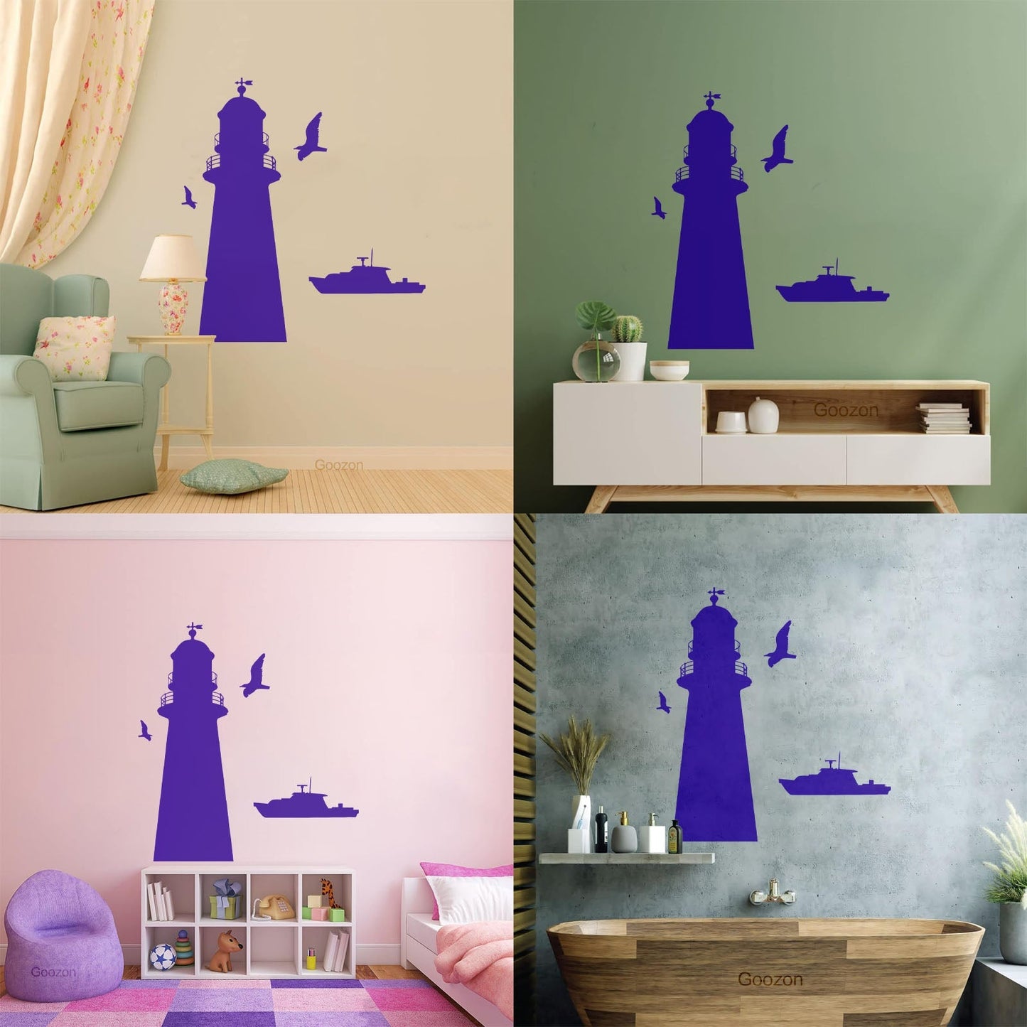 Vinyl Wall Decals Lighthouse Ship Boat Sea Style Naval Police Art Decoration