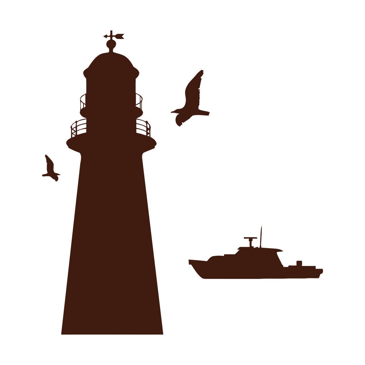 Vinyl Wall Decals Lighthouse Ship Boat Sea Style Naval Police Art Decoration