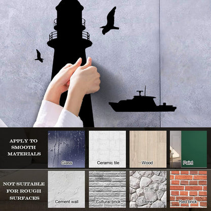 Vinyl Wall Decals Lighthouse Ship Boat Sea Style Naval Police Art Decoration