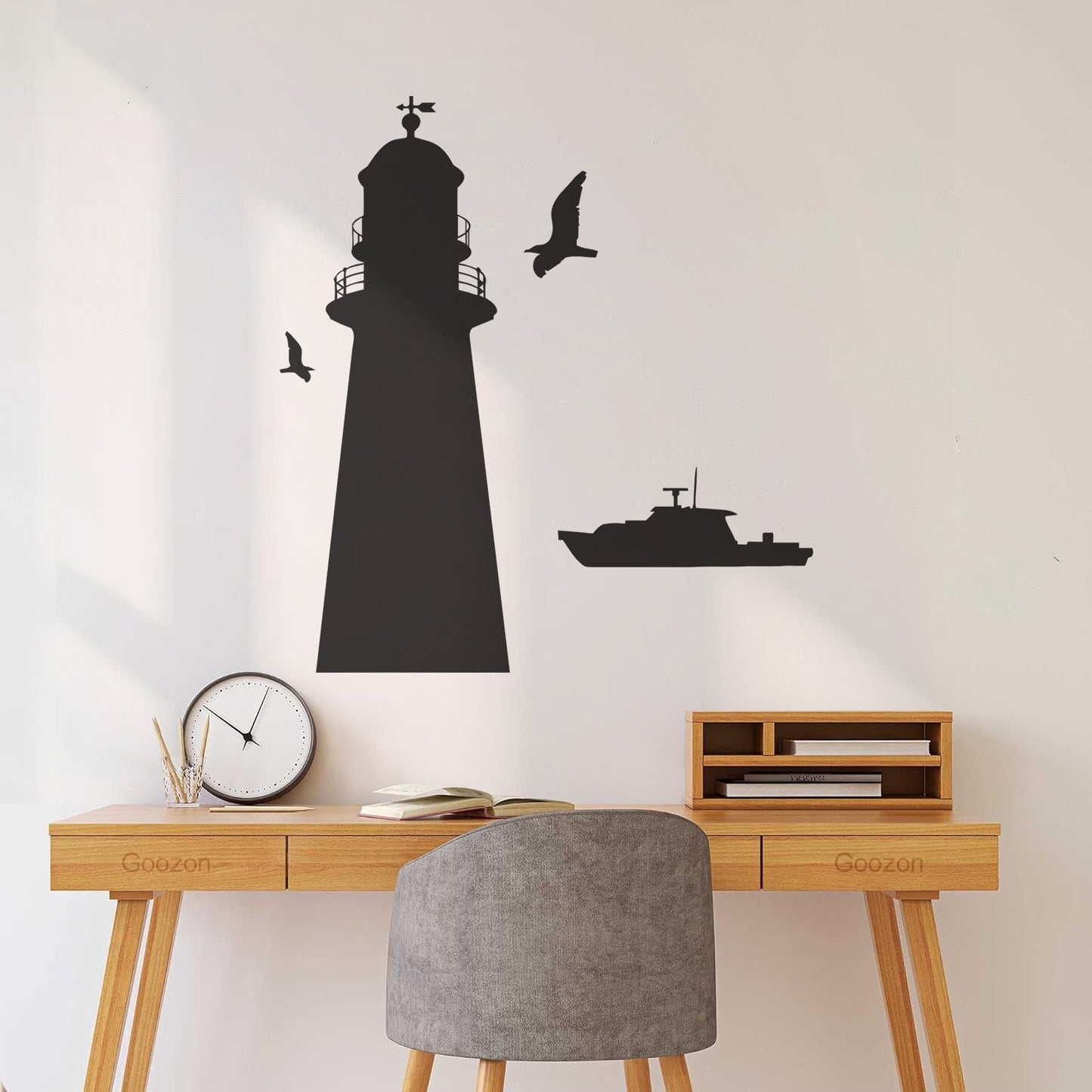Vinyl Wall Decals Lighthouse Ship Boat Sea Style Naval Police Art Decoration