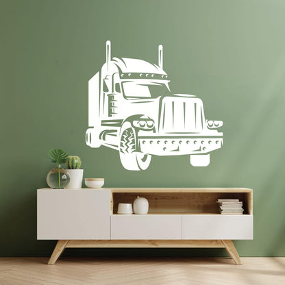Long Haul Truck Transportation Heavy Driver Engraving Decals Wall Beautification