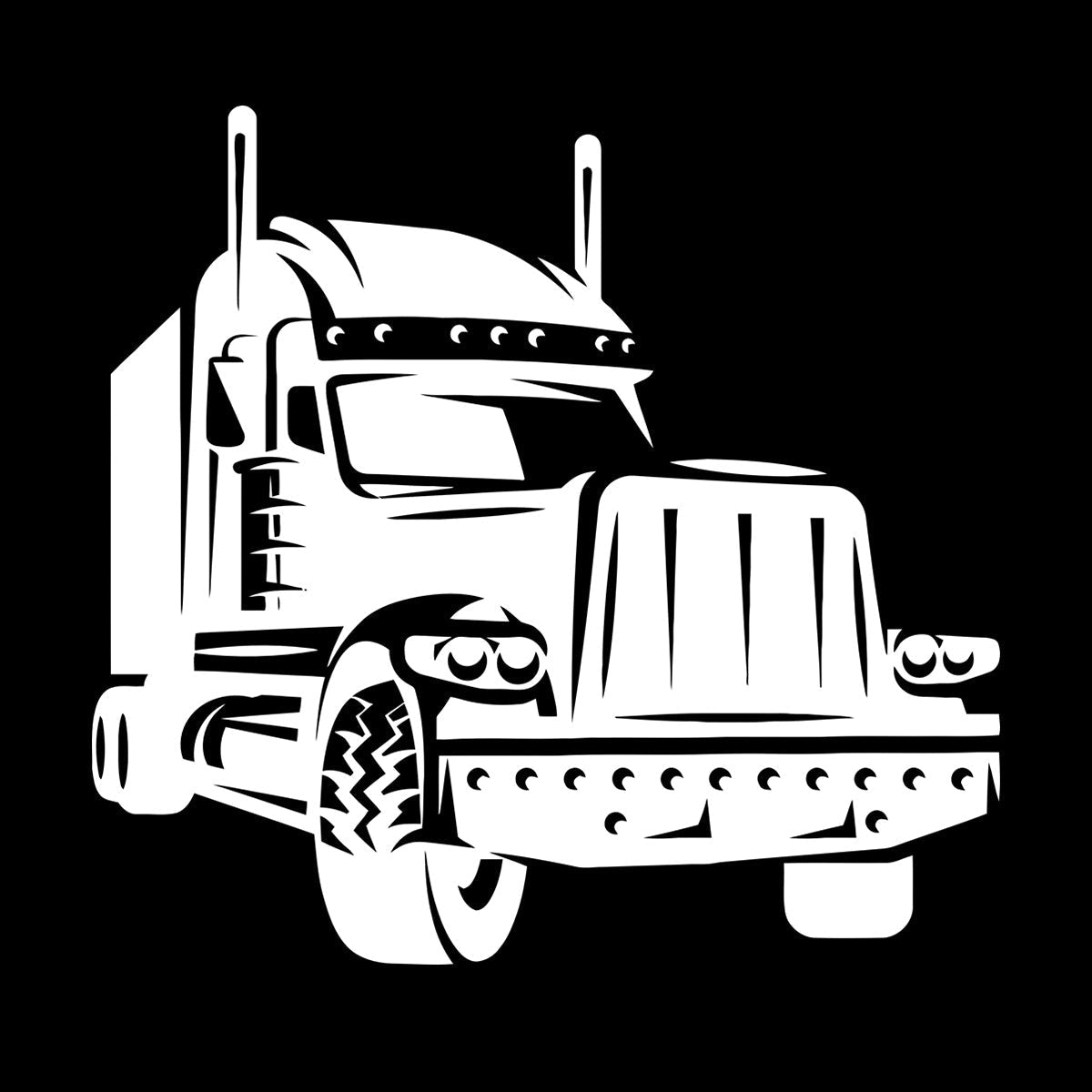 Long Haul Truck Transportation Heavy Driver Engraving Decals Wall Beautification