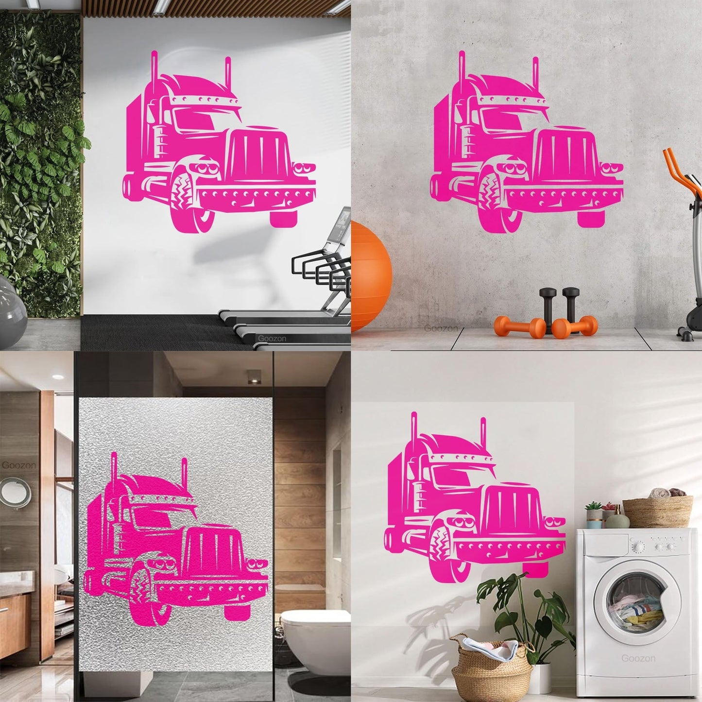 Long Haul Truck Transportation Heavy Driver Engraving Decals Wall Beautification