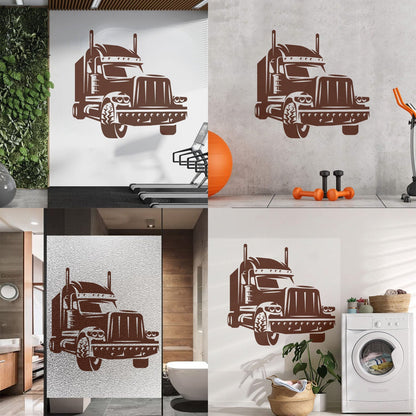 Long Haul Truck Transportation Heavy Driver Engraving Decals Wall Beautification