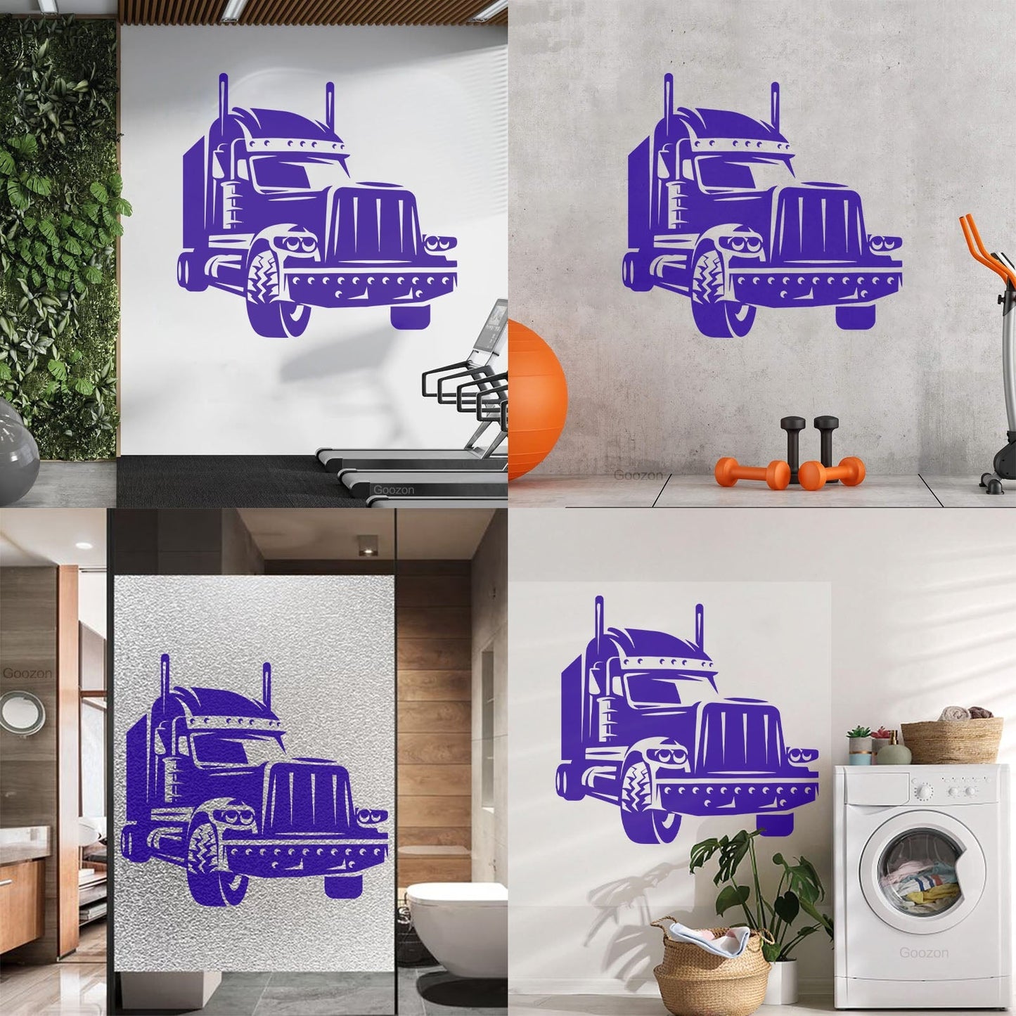 Long Haul Truck Transportation Heavy Driver Engraving Decals Wall Beautification